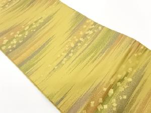 抽象霞に色紙散らし模様織出し名古屋帯